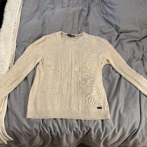 Loro Piana Cream Sweater Flax and Silk Size 48
